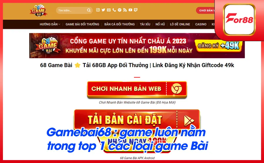 68 game bai Game luon nam trong top 1 cac loai game Bai