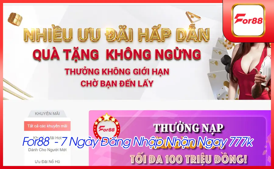 For88 7 Ngay Dang Nhap Nhan Ngay 777k 1